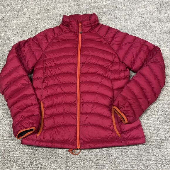 PrAna Lyra Jacket Womens Large Pink Down Packable Water Resistant Puffer Pockets - Picture 1 of 10